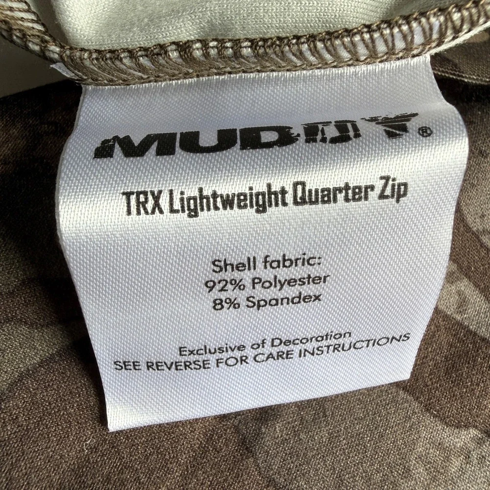 Muddy TRX 1/4 Zip Hunting Shirt Mens 3XL Camo Veil Lightweight Performance NWT